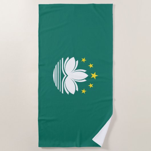 Serviette De Plage Drapeau de Macao (Devant)