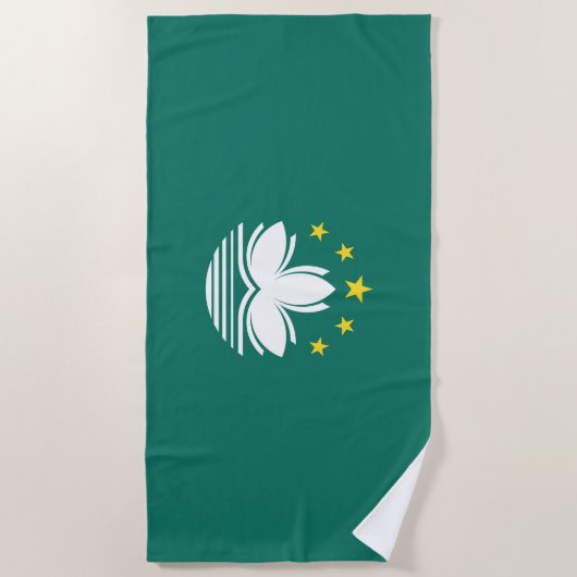 Serviette De Plage Drapeau de Macao (Devant)