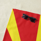 Serviette De Plage Drapeau de Macédoine du Nord (En situation)