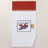 Serviette De Plage Drapeau de Mari El (Devant)