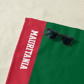 Serviette De Plage Drapeau de Mauritanie Splendide Patriotique (En situation)