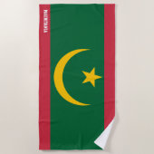 Serviette De Plage Drapeau de Mauritanie Splendide Patriotique (Devant)