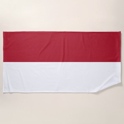 Serviette De Plage Drapeau de Monaco (Devant)