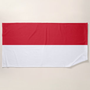 Serviette De Plage Drapeau de Monaco