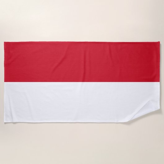 Serviette De Plage Drapeau de Monaco (Devant)