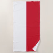 Serviette De Plage Drapeau de Monaco (Devant)