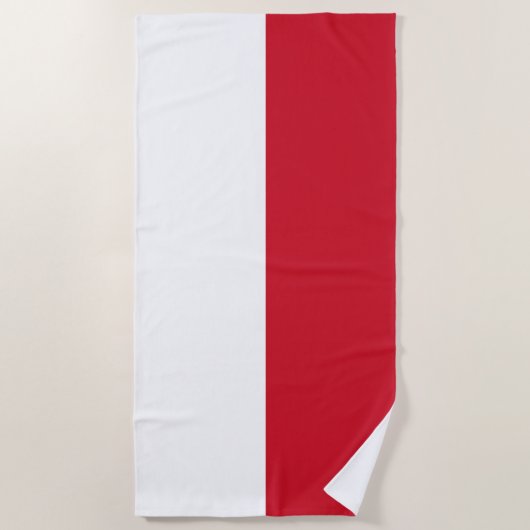 Serviette De Plage Drapeau de Monaco (Devant)