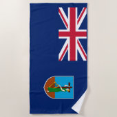 Serviette De Plage Drapeau de Montserrat (Devant)