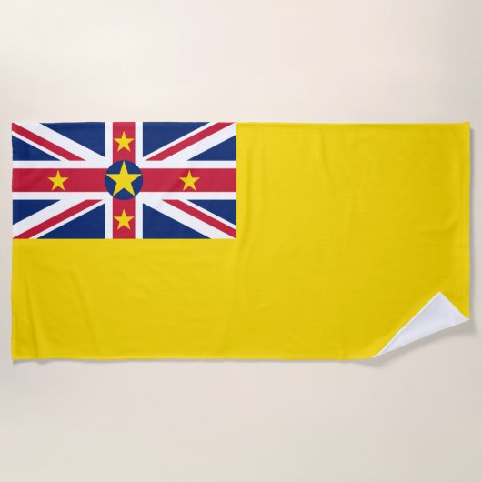 Serviette De Plage Drapeau de Niue (Devant)