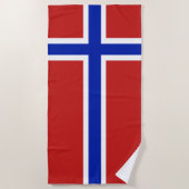 Serviette De Plage Drapeau de Norvège Scandinave (Devant)