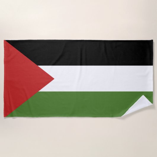 Serviette De Plage Drapeau de Palestine (Devant)