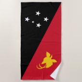 Serviette De Plage Drapeau de Papouasie-Nouvelle-Guinée (Devant)