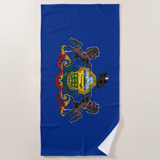 Serviette De Plage Drapeau de Pennsylvanie (Devant)