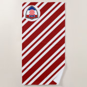 Serviette De Plage Drapeau de plage croate (Devant)