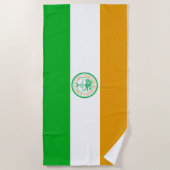 Serviette De Plage Drapeau de plage de Miami ville (Devant)
