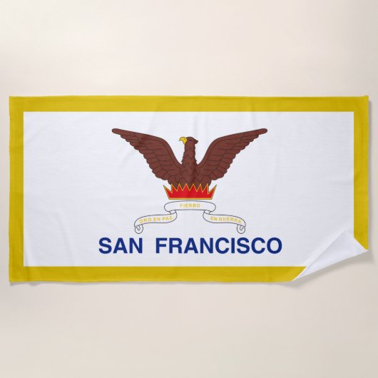 Serviette De Plage Drapeau de plage de San Francisco (Devant)