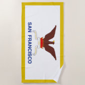 Serviette De Plage Drapeau de plage de San Francisco (Devant)