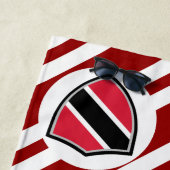 Serviette De Plage Drapeau de plage de Trinité-et-Tobago (En situation)