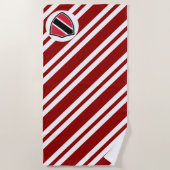 Serviette De Plage Drapeau de plage de Trinité-et-Tobago (Devant)