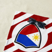 Serviette De Plage Drapeau de plage des Philippines (En situation)