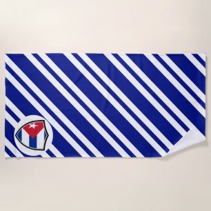 Serviette De Plage Drapeau de plage du drapeau cubain