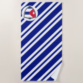 Serviette De Plage Drapeau de plage du drapeau cubain (Devant)