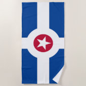Serviette De Plage Drapeau de plage du drapeau d'Indianapolis (Devant)