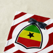 Serviette De Plage Drapeau de plage du Ghana (En situation)