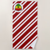Serviette De Plage Drapeau de plage du Ghana (Devant)