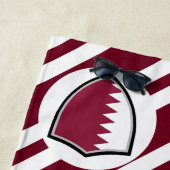 Serviette De Plage Drapeau de plage du Qatar (En situation)