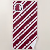 Serviette De Plage Drapeau de plage du Qatar (Devant)