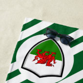 Serviette De Plage Drapeau de plage gallois (En situation)