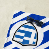 Serviette De Plage Drapeau de plage grec (En situation)