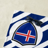 Serviette De Plage Drapeau de plage islandais (En situation)