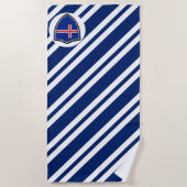 Serviette De Plage Drapeau de plage islandais (Devant)