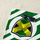 Serviette De Plage Drapeau de plage jamaïcain (En situation)