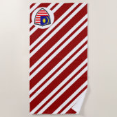 Serviette De Plage Drapeau de plage malaisien (Devant)