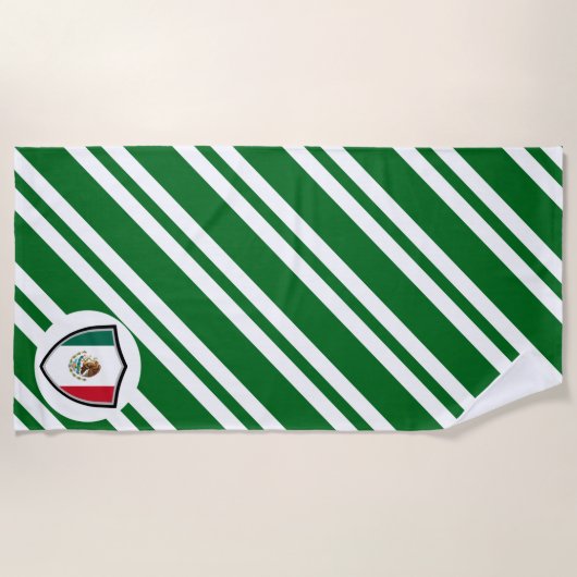 Serviette De Plage Drapeau de plage mexicain (Devant)