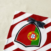 Serviette De Plage Drapeau de plage portugais (En situation)
