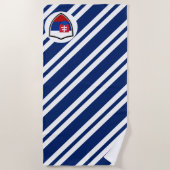 Serviette De Plage Drapeau de plage slovaque (Devant)