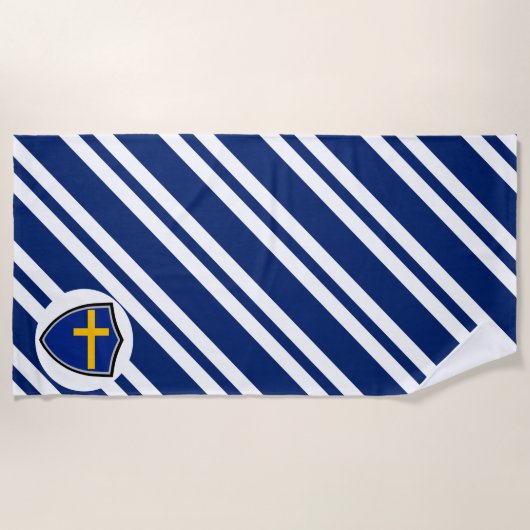 Serviette De Plage Drapeau de plage suédois (Devant)