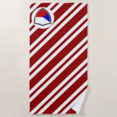 Serviette De Plage Drapeau de plage tchèque (Devant)