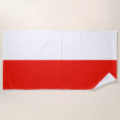 Serviette De Plage Drapeau de Pologne (Devant)