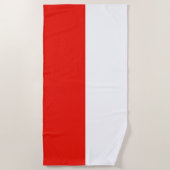 Serviette De Plage Drapeau de Pologne (Devant)