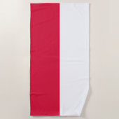 Serviette De Plage Drapeau de Pologne (Devant)
