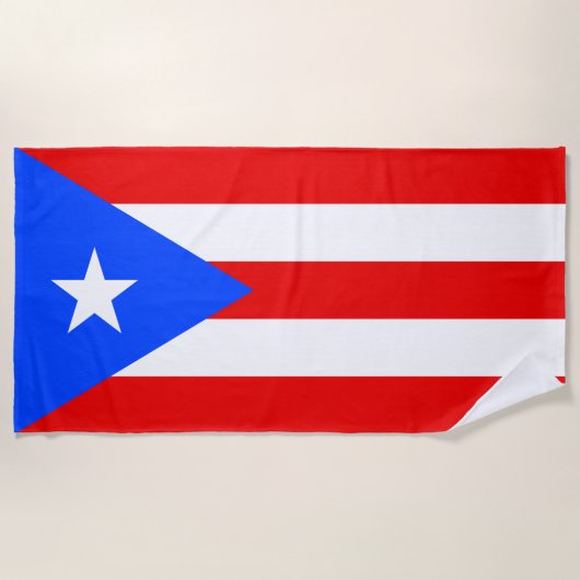 Serviette De Plage Drapeau de Porto Rico (Devant)