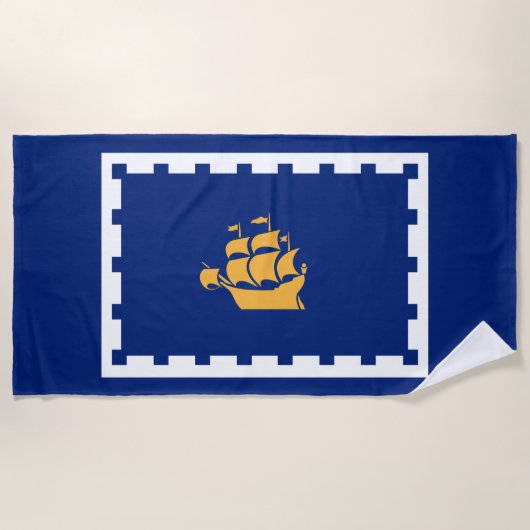 Serviette De Plage Drapeau de Québec (Québec, Canada) (Devant)