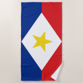 Serviette De Plage Drapeau de Saba (Devant)