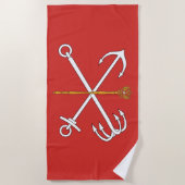 Serviette De Plage Drapeau de Saint-Pétersbourg (Russie) (Devant)