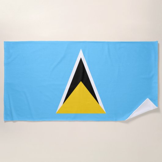 Serviette De Plage Drapeau de Sainte-Lucie (Devant)